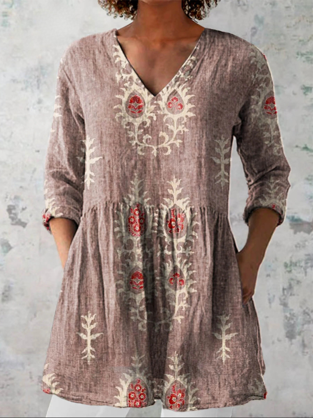 Elise | Blusa Larga con Escote en V