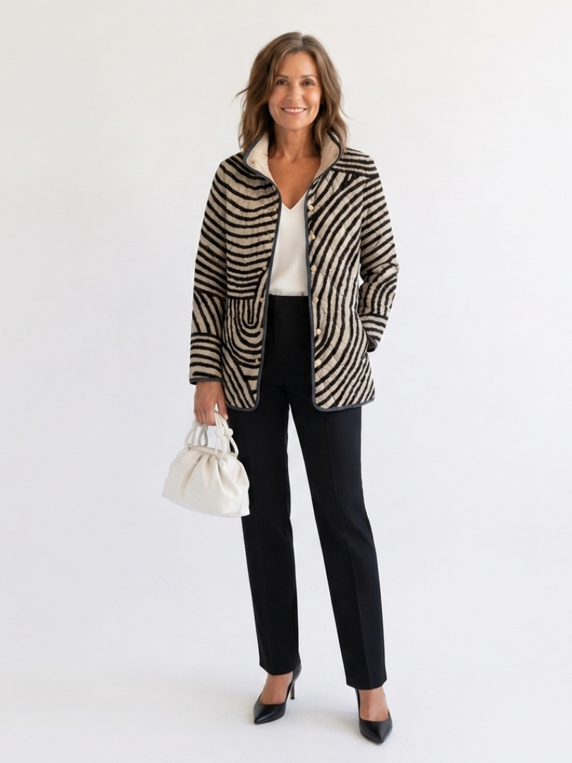 Valcor | Chaqueta Acolchada con Círculos Dibujados Léa