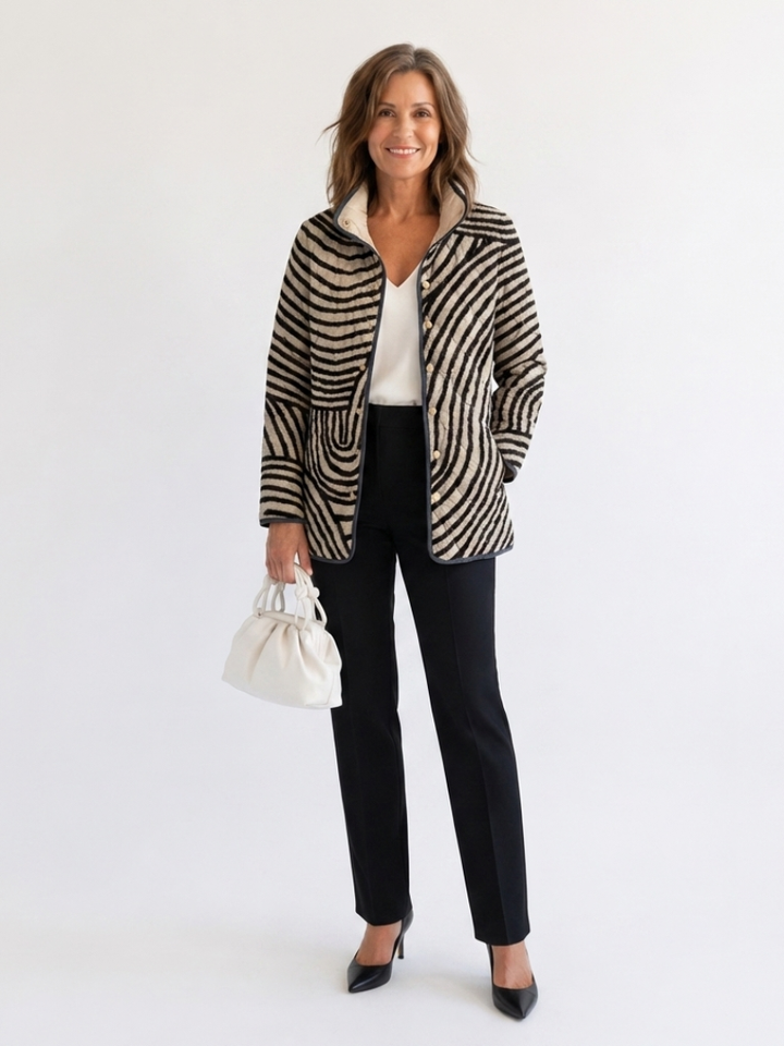Valcor | Chaqueta Acolchada con Círculos Dibujados Léa