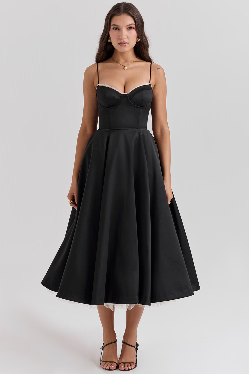 Luce - Vestido Midi de Tul Satinado