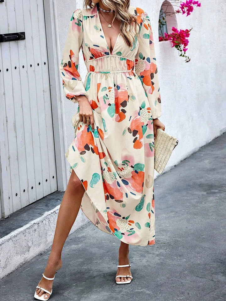 Elise - Vestido Maxi con Encanto Floral