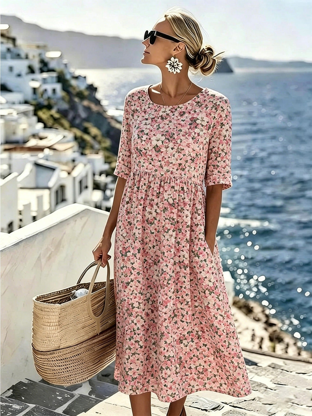 Charlotte™ - Vestido Midi Floral Elegante de Verano