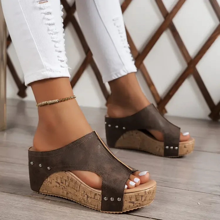 Melissa | Sandalias de cuña con soporte para el arco
