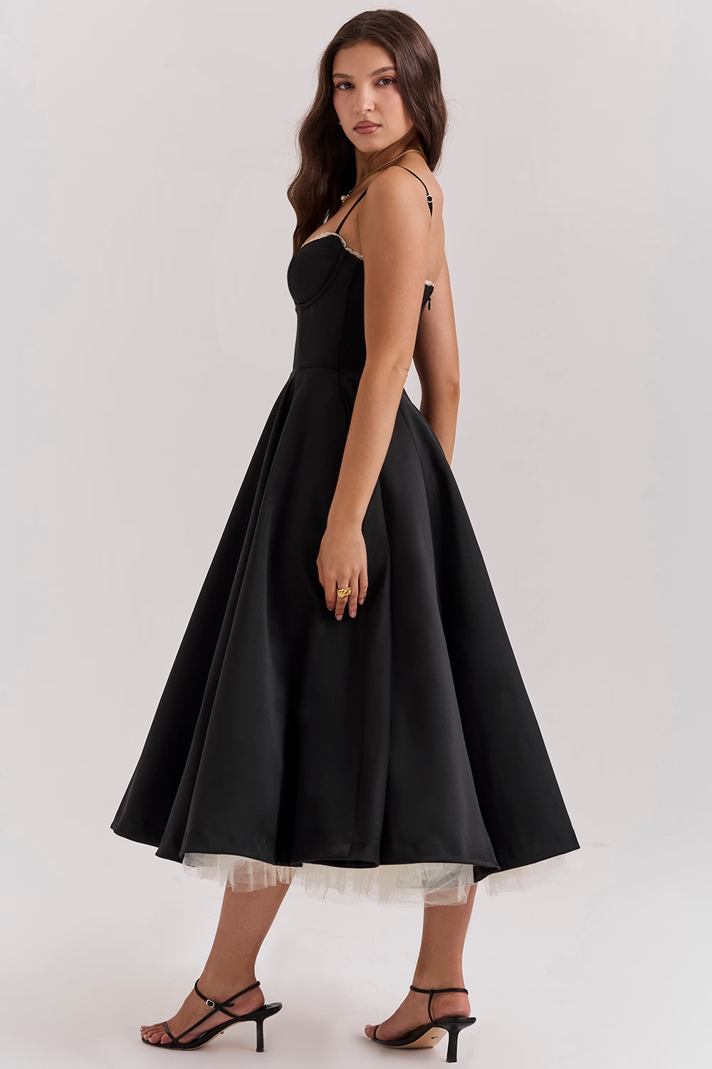 Luce - Vestido Midi de Tul Satinado