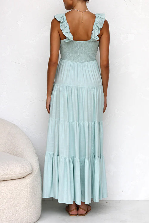 Juliet | Vestido Maxi con Volantes y Escote en V