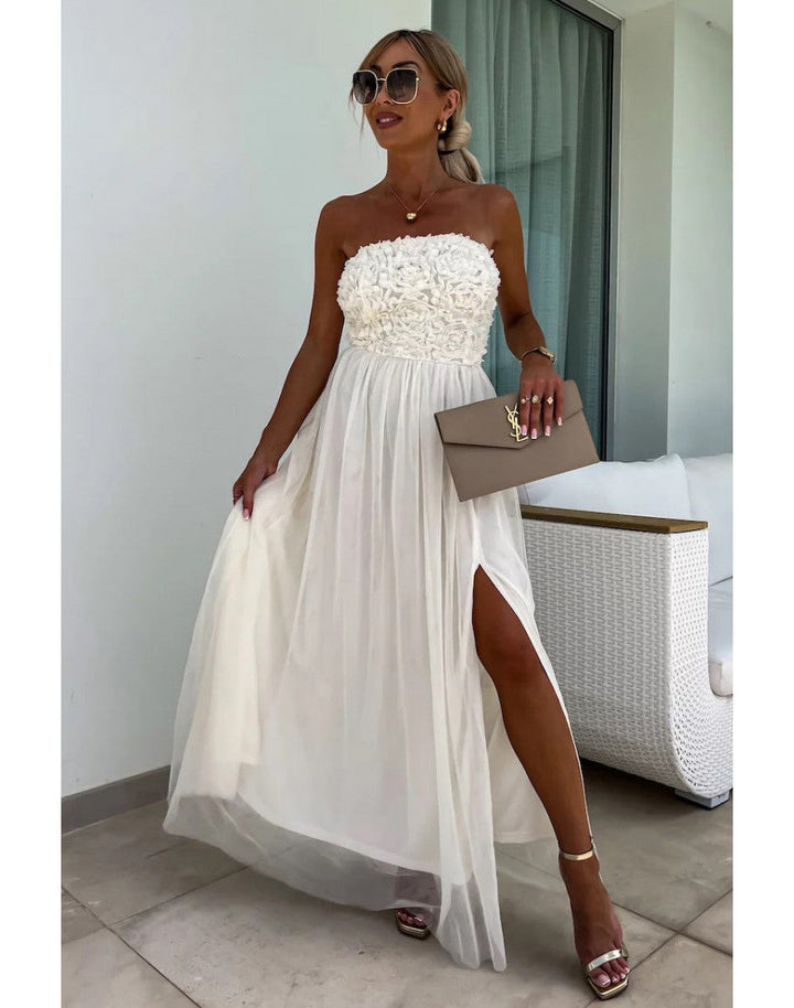 Ari - Vestido Maxi de Moda con Abertura
