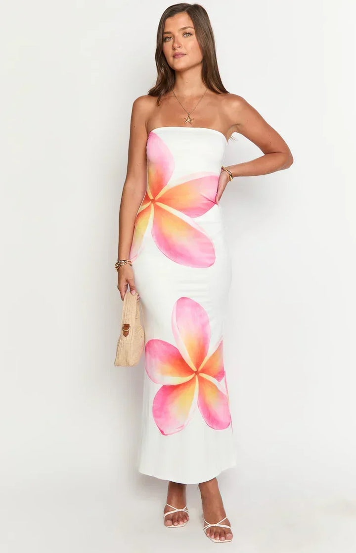 Arizona - Vestido Maxi de Malla Floral