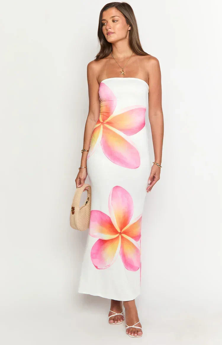 Arizona - Vestido Maxi de Malla Floral