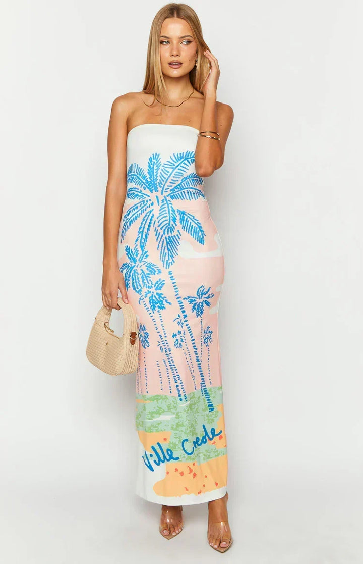 Arizona - Vestido Maxi de Malla Floral