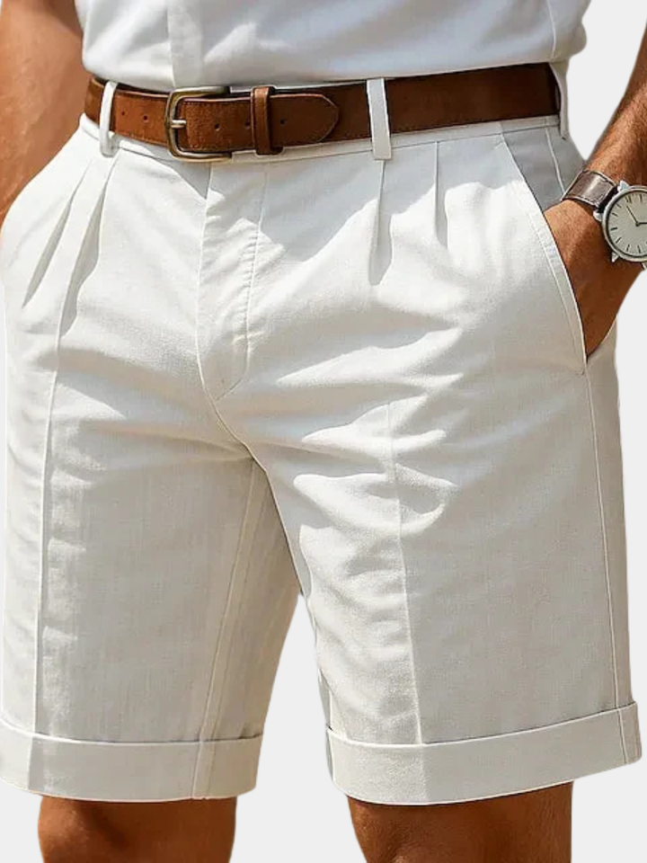 Enzo | Pantalones cortos de verano de lujo con pliegues