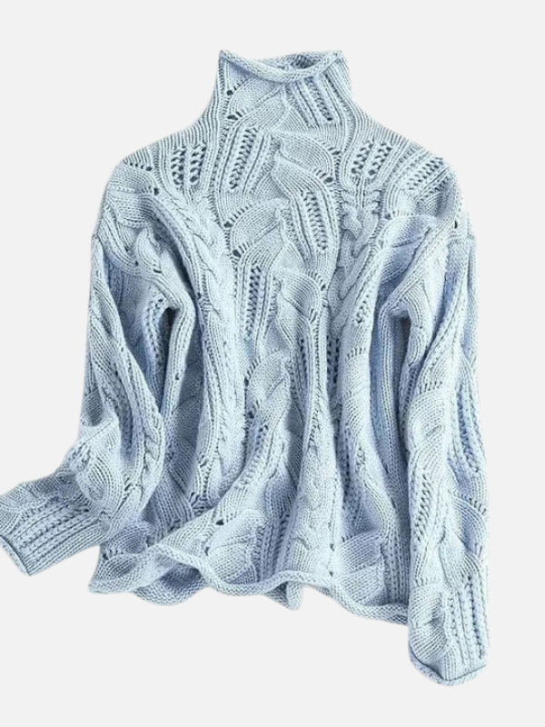 Camilla | Suéter de punto con cuello alto ornamentado