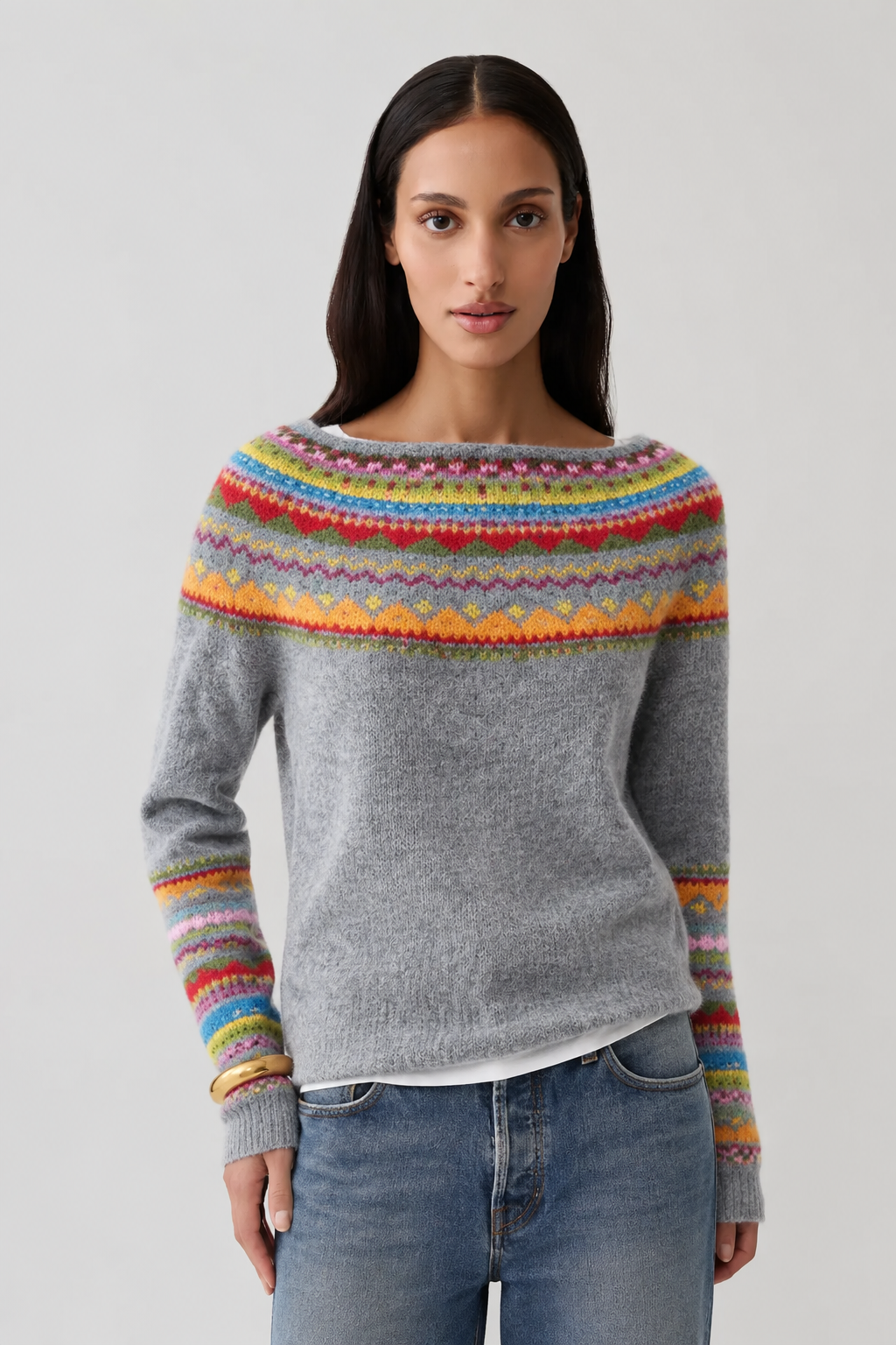 Susanne | Suéter de Punto con Diseño y Cuello Redondo