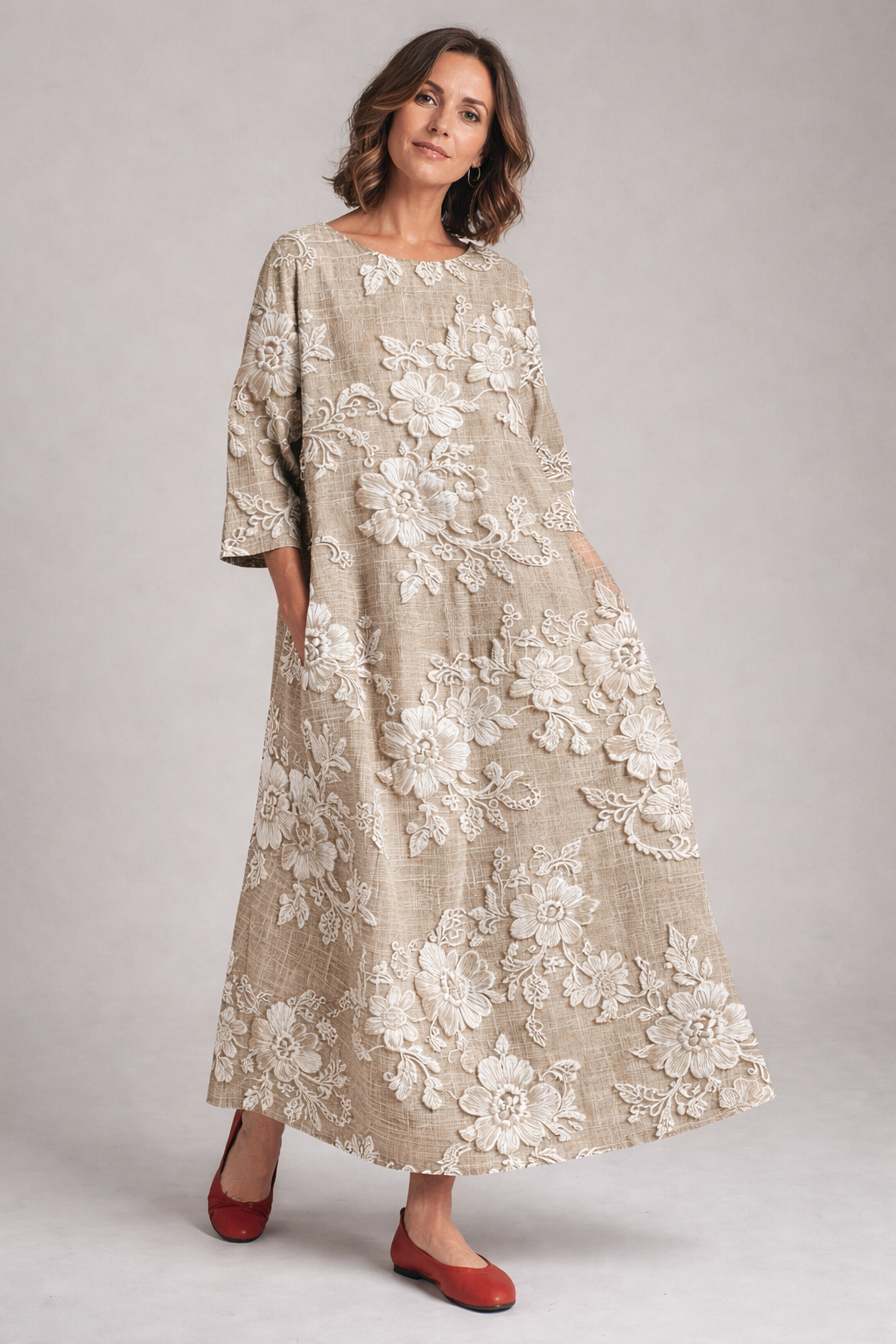 Avery - Elegante Vestido Maxi Impreso