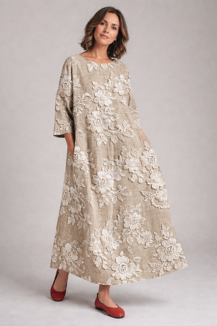 Avery - Elegante Vestido Maxi Impreso