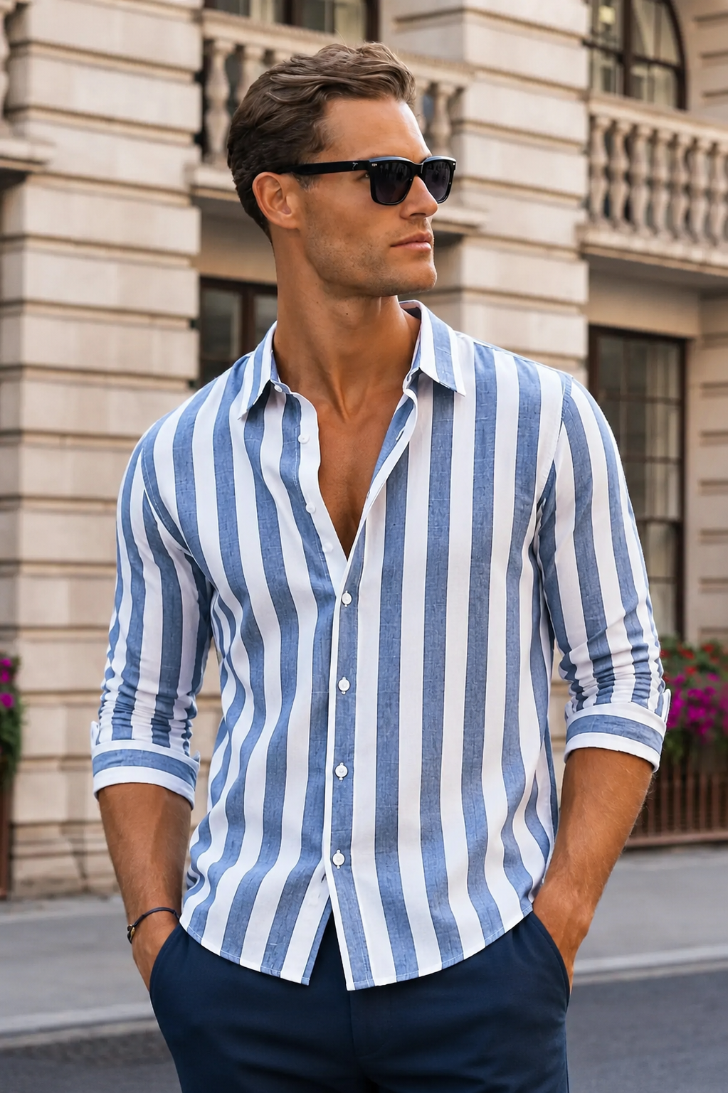 Michael | Camisa de Rayas Riviera