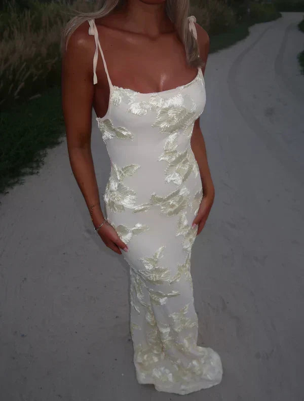 LILY - Vestido Maxi Floral con Tirantes Ajustables