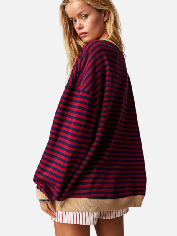 Lene | Sudadera de rayas colorida y oversized