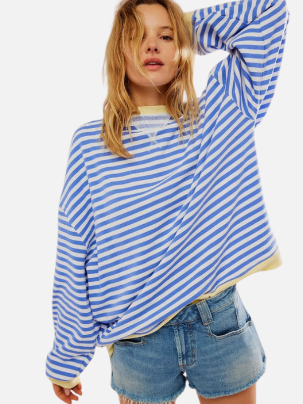 Lene | Sudadera de rayas colorida y oversized