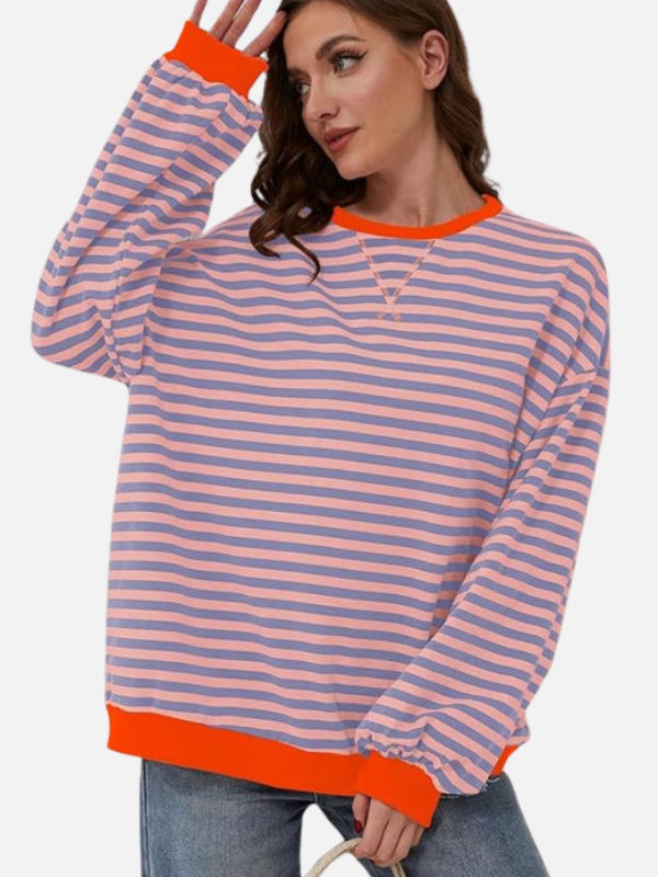 Lene | Sudadera de rayas colorida y oversized