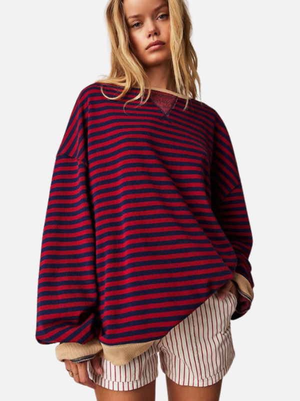 Lene | Sudadera de rayas colorida y oversized