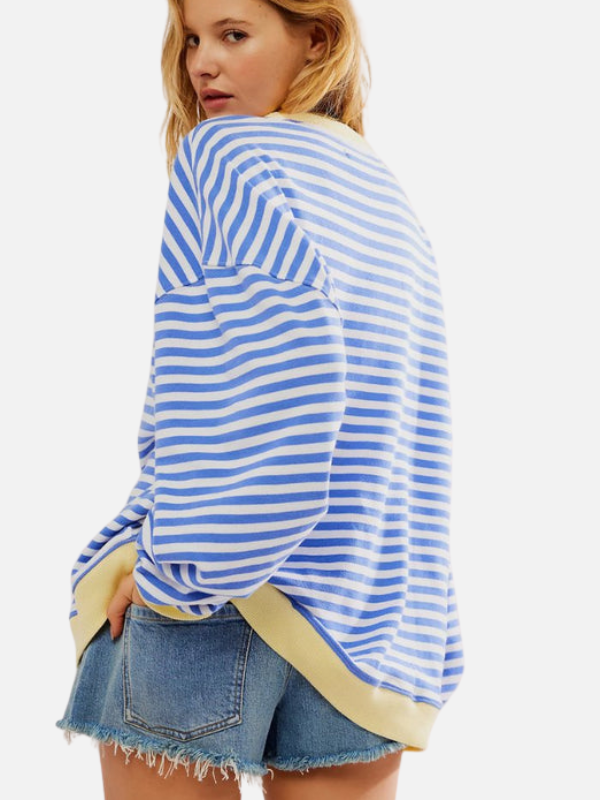 Lene | Sudadera de rayas colorida y oversized