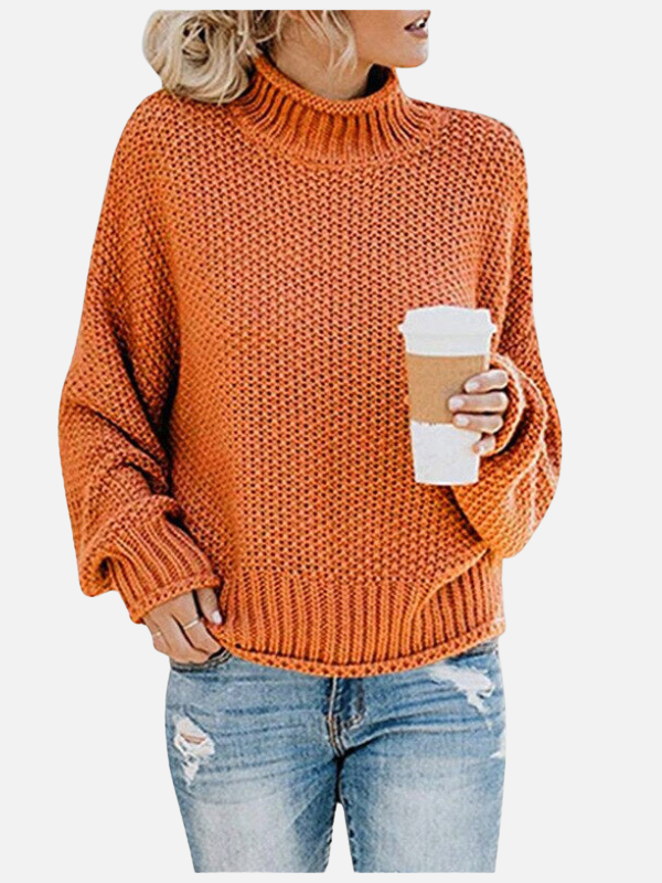 Susanne | Jersey de Cuello Alto de Punto Grueso para Mujeres
