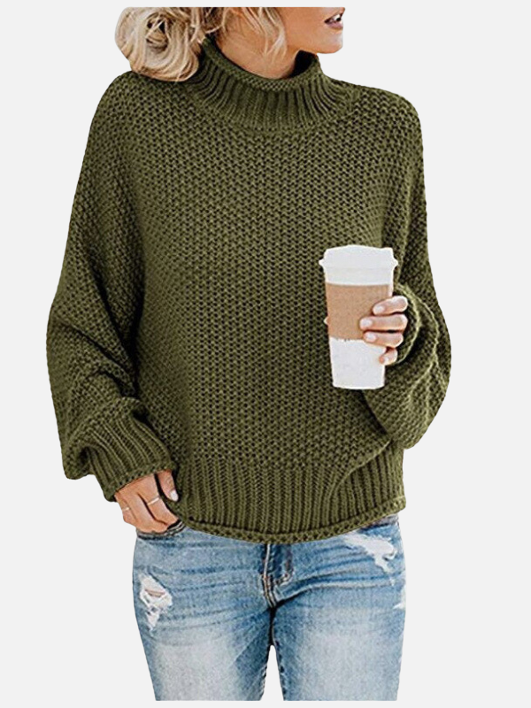 Susanne | Jersey de Cuello Alto de Punto Grueso para Mujeres