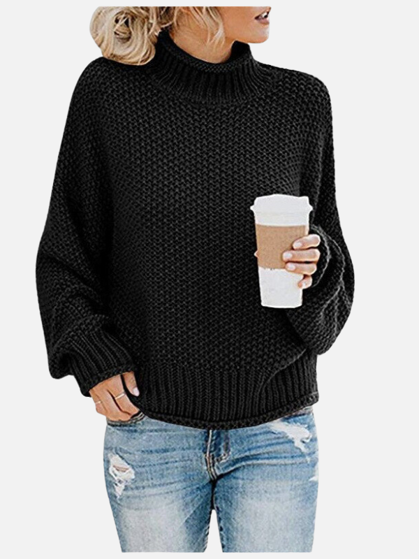 Susanne | Jersey de Cuello Alto de Punto Grueso para Mujeres