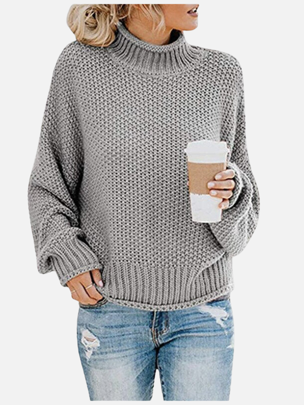 Susanne | Jersey de Cuello Alto de Punto Grueso para Mujeres