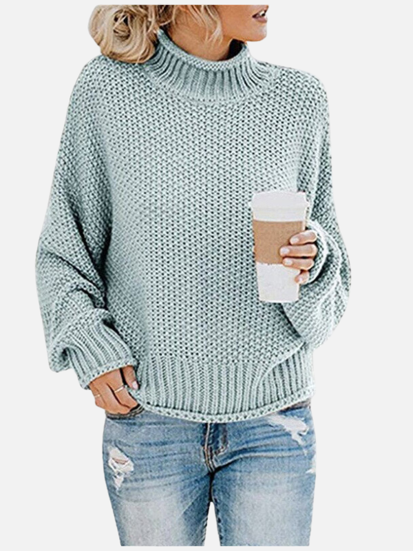 Susanne | Jersey de Cuello Alto de Punto Grueso para Mujeres
