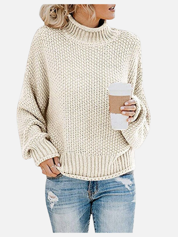 Susanne | Jersey de Cuello Alto de Punto Grueso para Mujeres