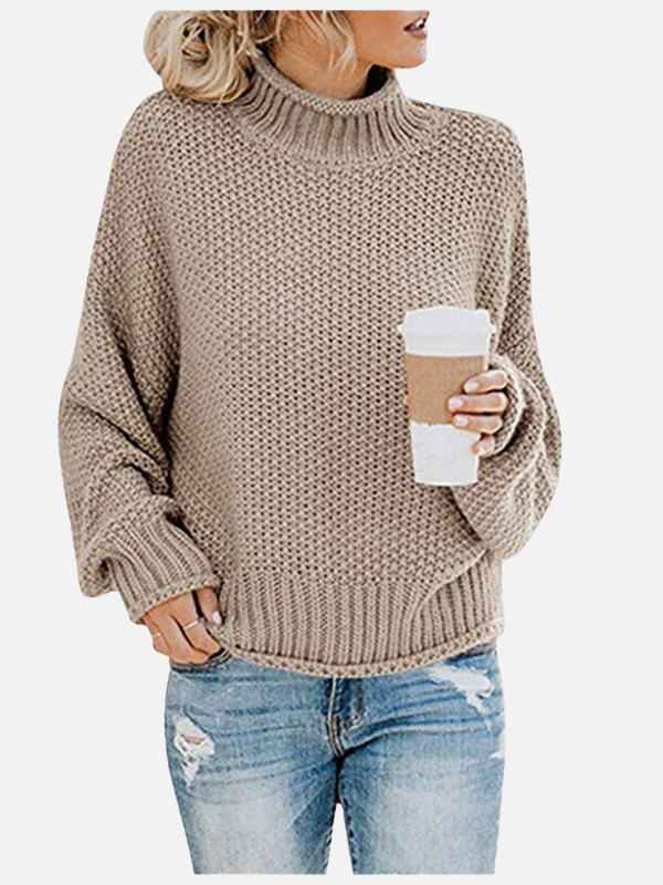 Susanne | Jersey de Cuello Alto de Punto Grueso para Mujeres
