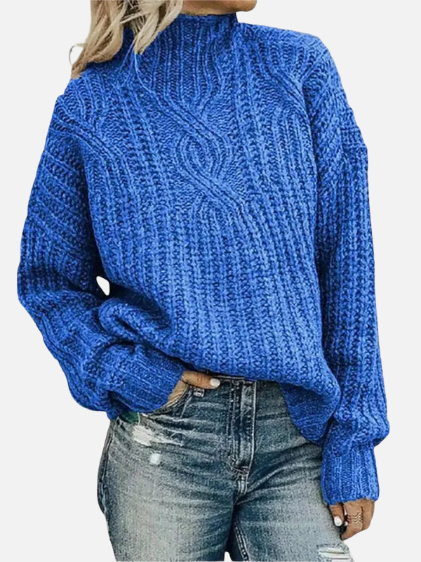 Mette | Suéter de punto trenzado de cuello alto