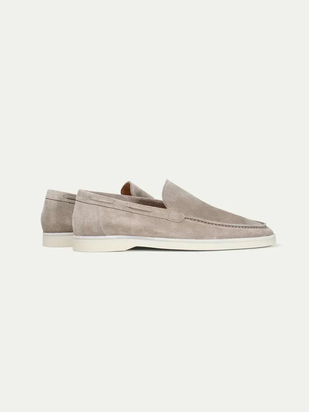 Mocasín Clásico de Ante Gris Claro
