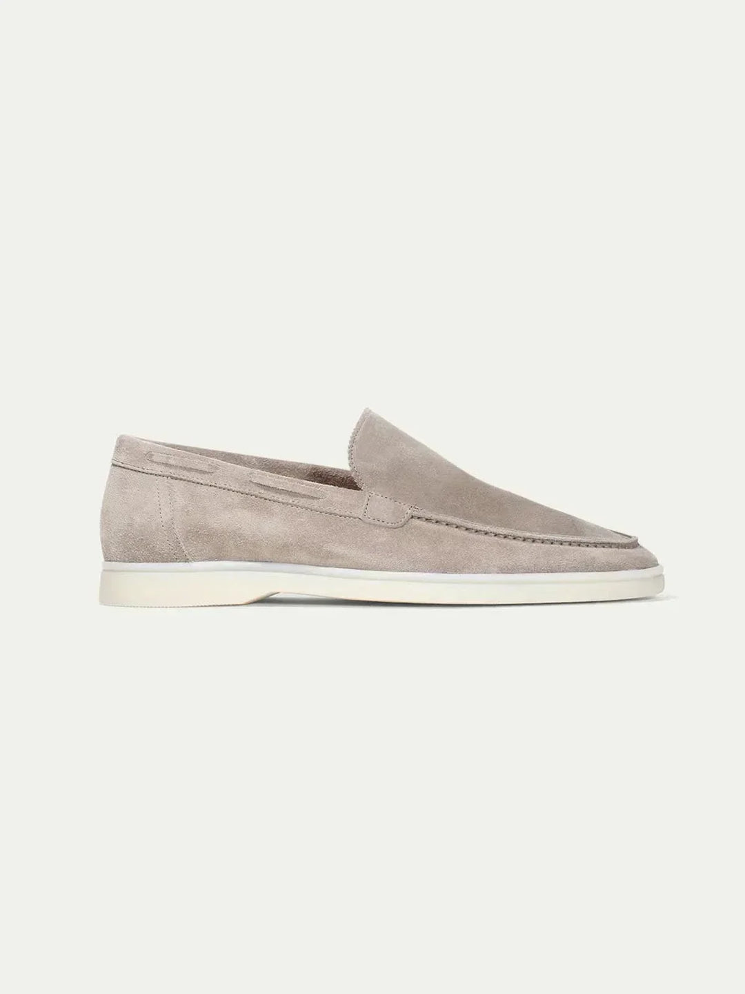 Mocasín Clásico de Ante Gris Claro