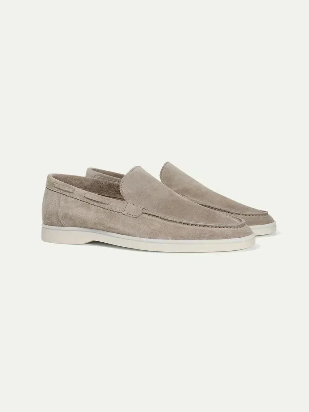 Mocasín Clásico de Ante Gris Claro