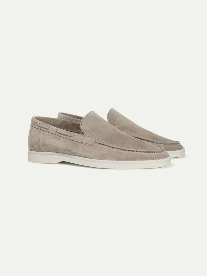 Mocasín Clásico de Ante Gris Claro
