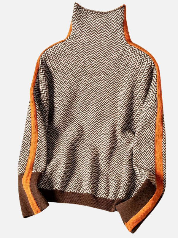 Susanne | Jersey de Cuello Alto con Patrón