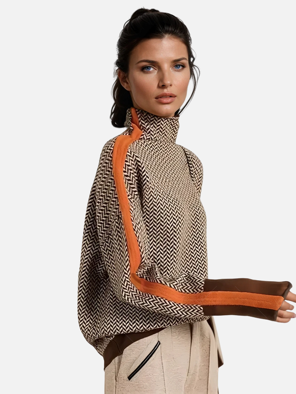 Susanne | Jersey de Cuello Alto con Patrón