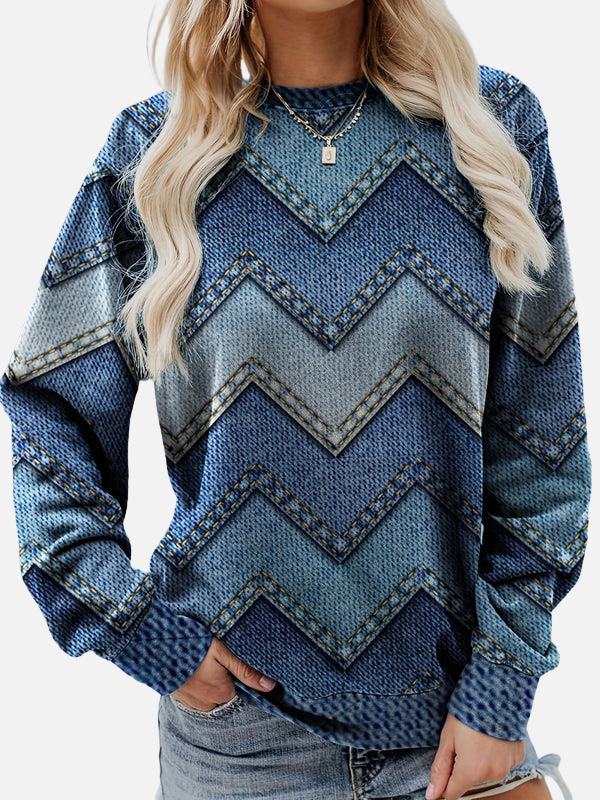 Pia | Sudadera con diseño de zigzag