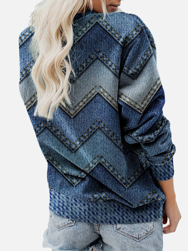 Pia | Sudadera con diseño de zigzag