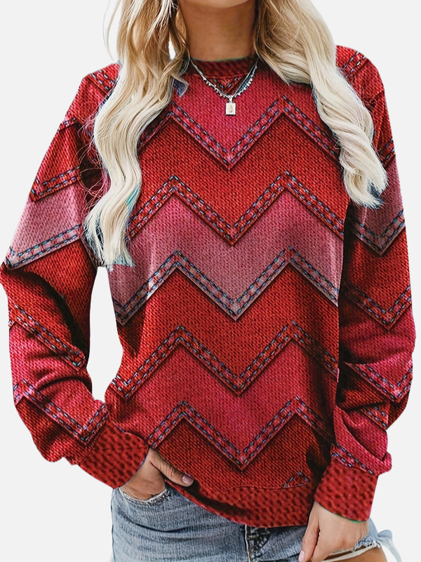Pia | Sudadera con diseño de zigzag