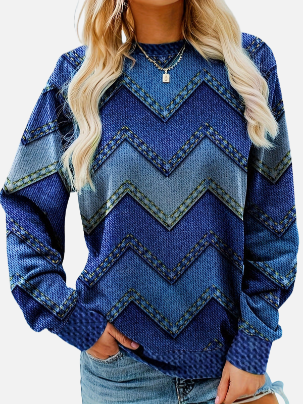 Pia | Sudadera con diseño de zigzag