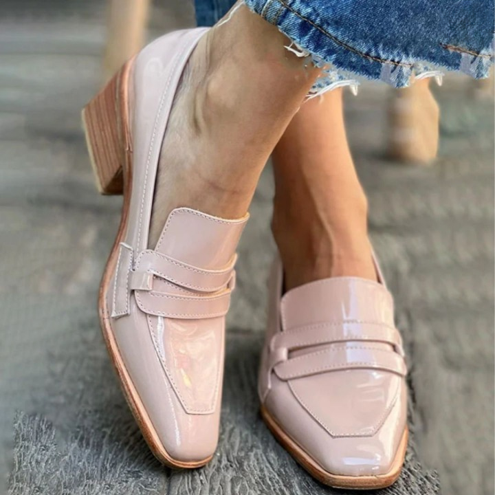 Olga™ - Zapatillas de Cuero Rosa