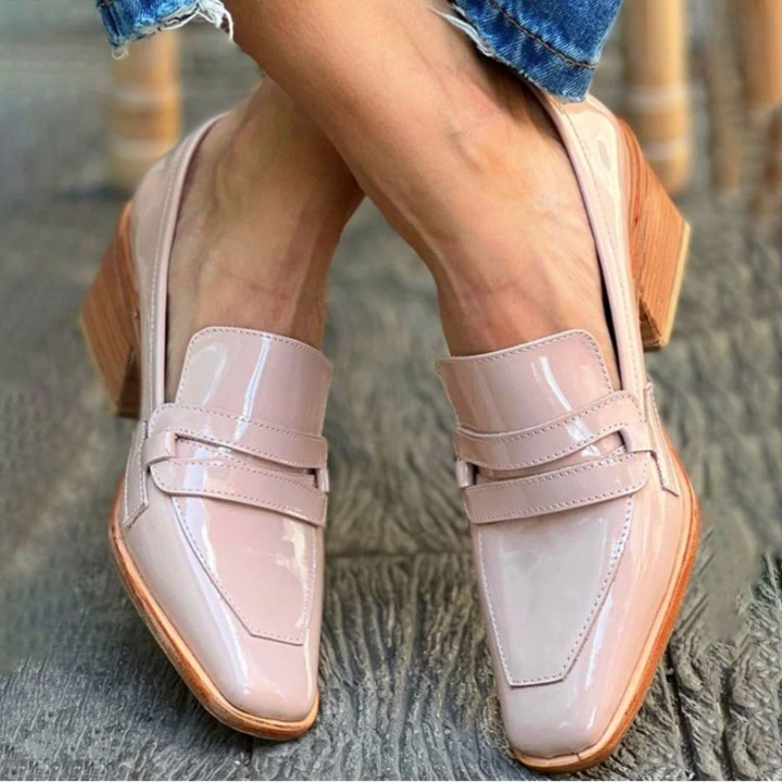 Olga™ - Zapatillas de Cuero Rosa