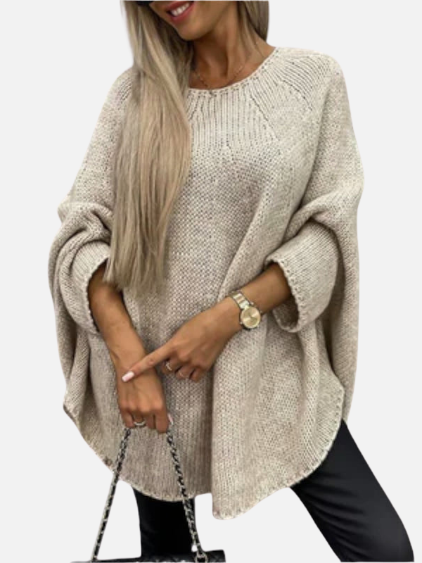 María | Poncho de Punto Oversized, Suéter Poncho