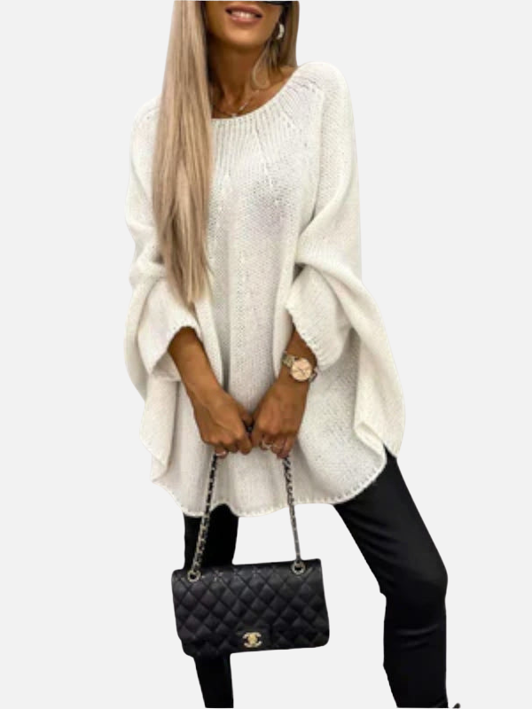 María | Poncho de Punto Oversized, Suéter Poncho