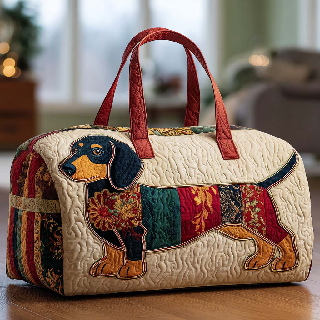 Bolsa de Viaje Acolchada - Perro Patchwork