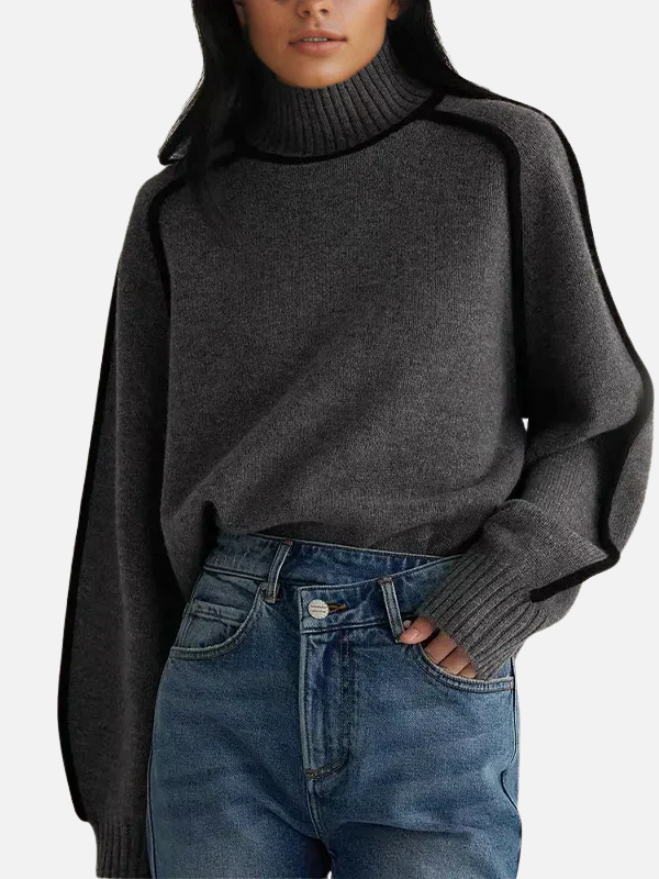 Ida | Jersey de cuello alto hecho de suave punto fino