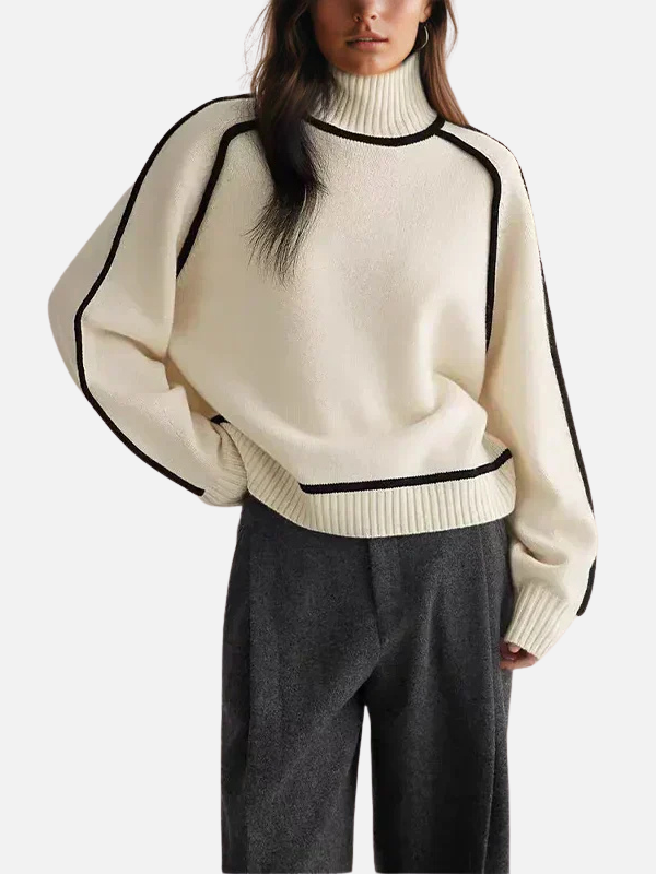 Ida | Jersey de cuello alto hecho de suave punto fino